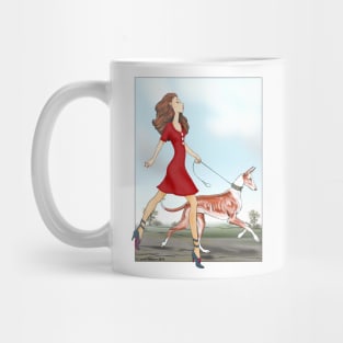 Girl with Ibizan Hound Mug